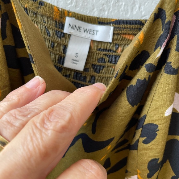 🌿$5 NINE WEST Petal Bunches Tiered Maxi Dress Multi Colors - Picture 3 of 6